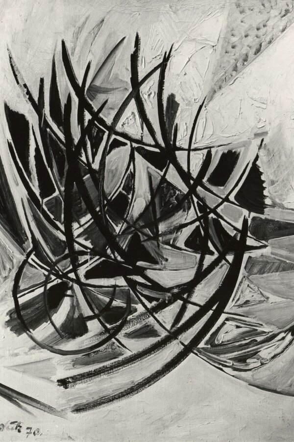 Vašíček, Znepokojení, 1970, olej, 75x60 cm.